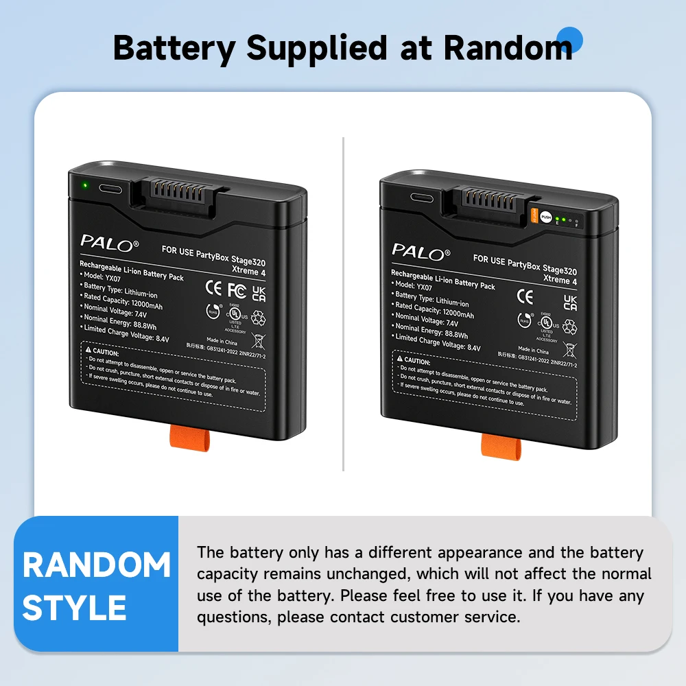 12000mAh Lautsprecher-Akku für JBL Xtreme 4, Akku für JBL PartyBox Stage 320, Hochleistungsakku mit TYPE-C-Ladefunktion – Detail 1