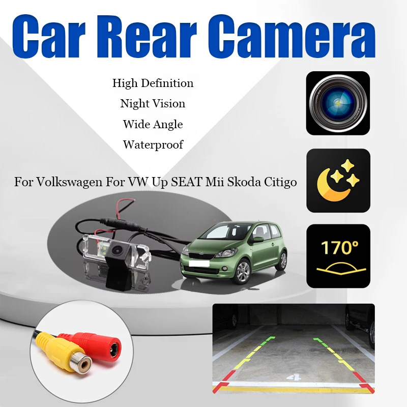

Автомобильная камера заднего вида для Volkswagen для VW Up SEAT Mii Skoda Citigo CCD Full HD камера ночного видения резервная парковочная камера