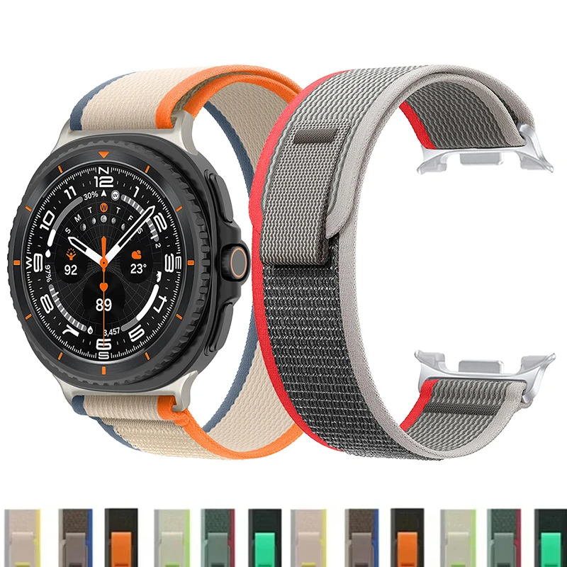 【セール中】Samsung Galaxy Watch 8/8 Classic 40mm 44mm 46mm スマートウォッチ用ナイロンストラップ、スポーツループブレスレット、Galaxy Watch 8バンド用
