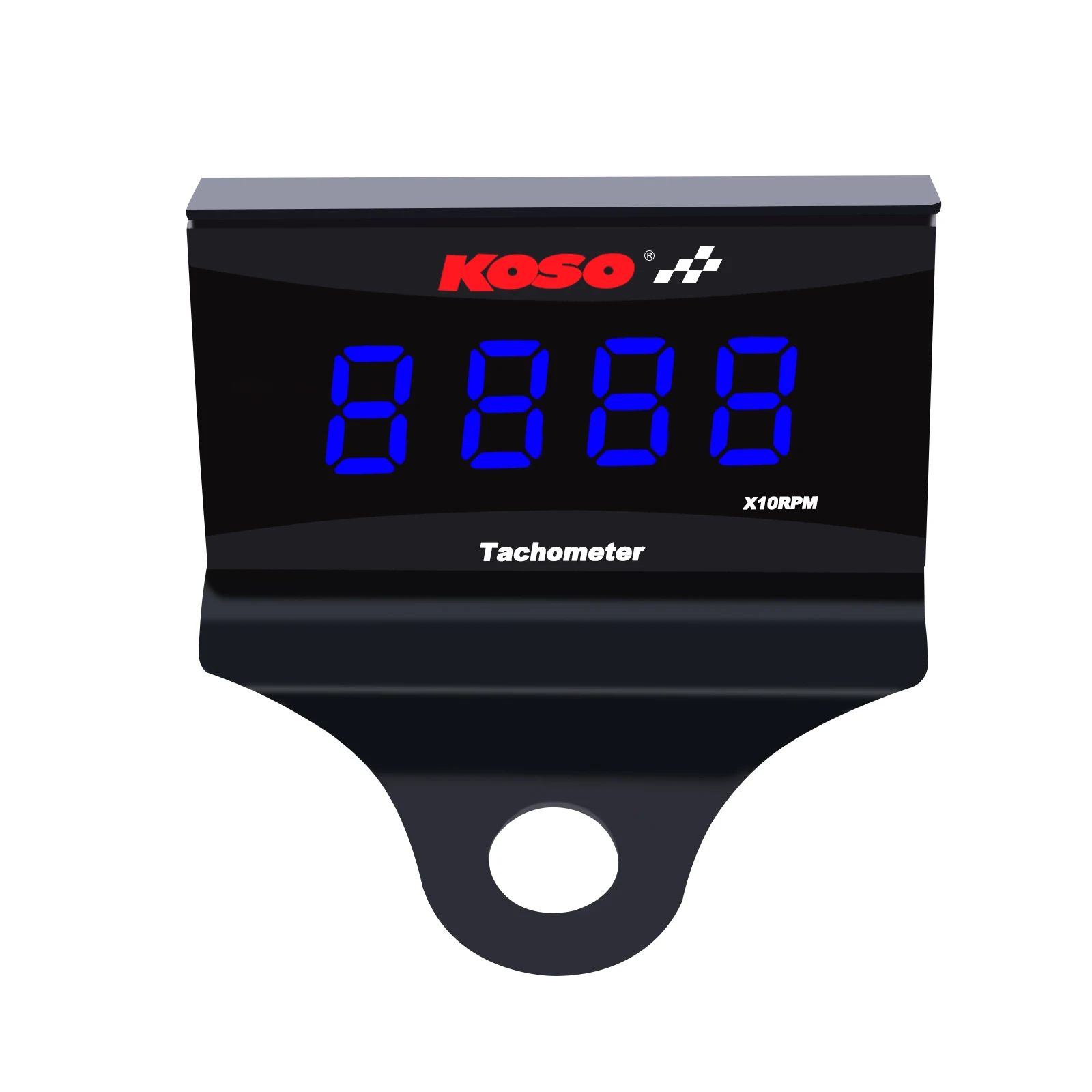 Koso Mini Tachometer RPM Meter Digital Square LCD Display Engine Tach Hour Meter Gauge for BMW YAMAHA KAWASAKI Racing Motorcycle