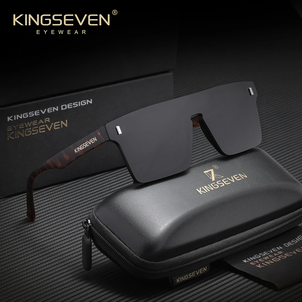 

KINGSEVEN Vintage Frameless Sunglasses For Men Women Fashion Driving Glasses Polarized UV400 Eyewear