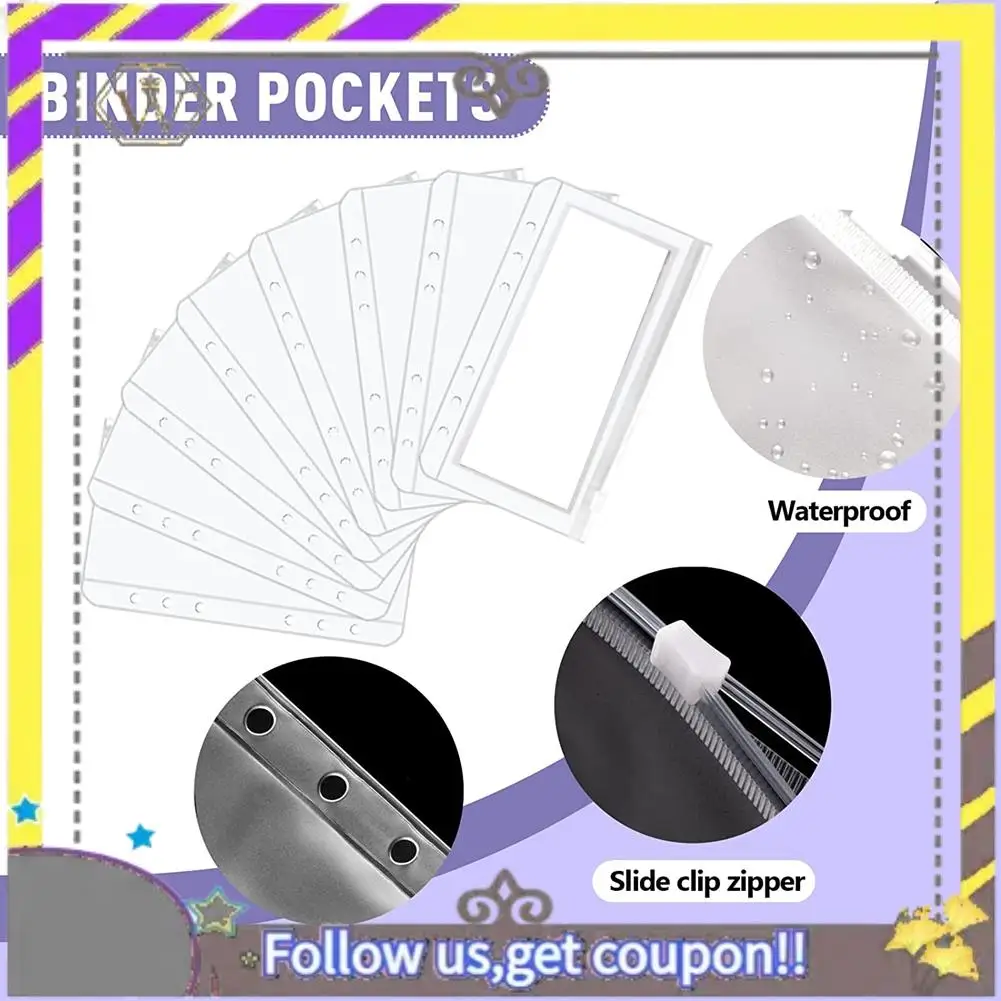 

New Budget Binder,Money Organizer Cash Envelopes For Budgeting, Budget Binder With Zipper Envelopes,For Money Saving Planner