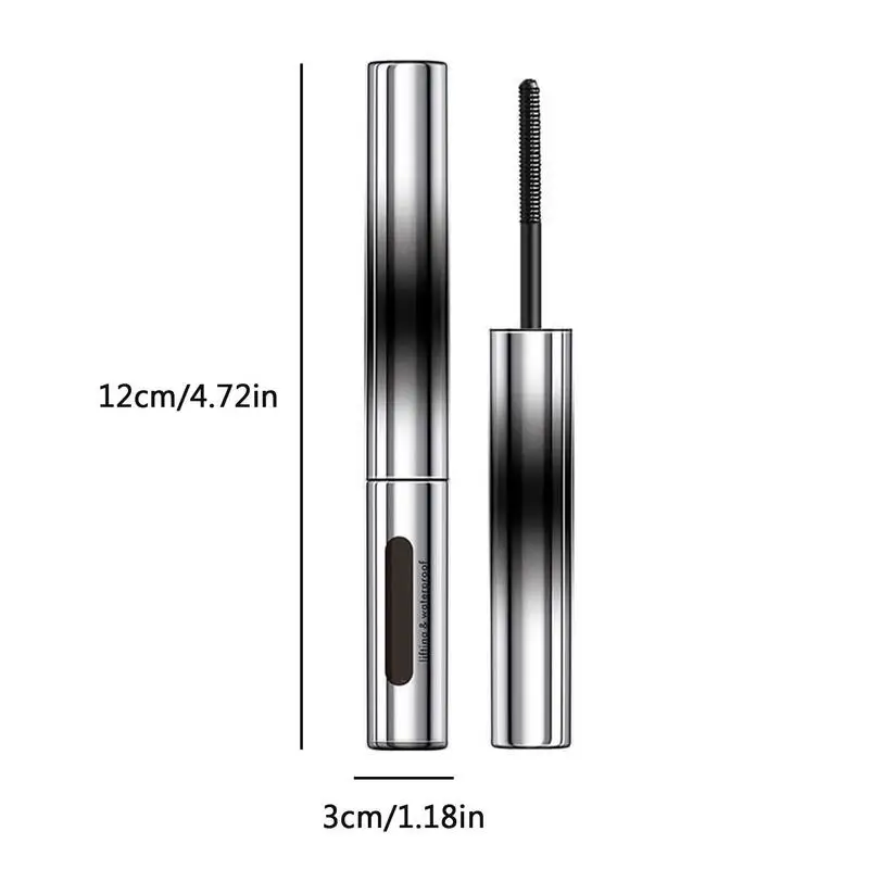 1 pz Mascara impermeabile Metallic Head Brush Head Mascara Slim Anti-sudore Non sbavature Curling Mascara strumenti cosmetici per gli occhi delle donne