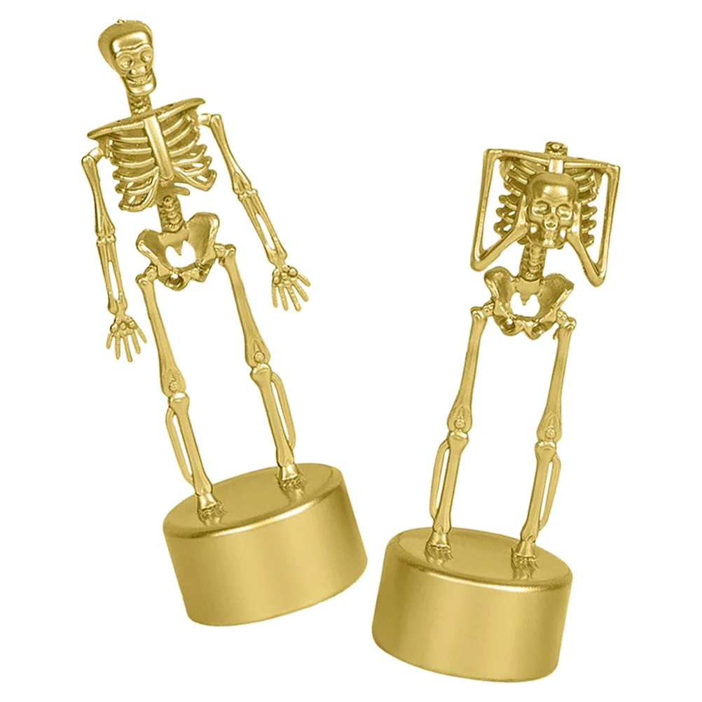 ハロウィーン賞、パーティーの装飾品、家の装飾の付属品、装飾、マスク、2個の頭蓋骨スタンドトロフィー