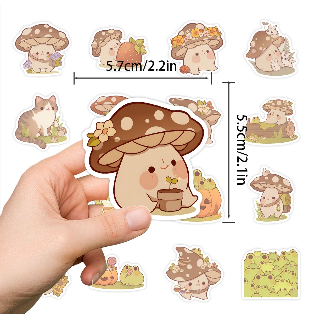 10/50 قطعة ملصقات الكرتون الضفدع الفطر الكتابة على الجدران الشارات لطيف نمط ملصق الهاتف المحمول الغيتار سيارة دراجة سكيت الاطفال اللعب