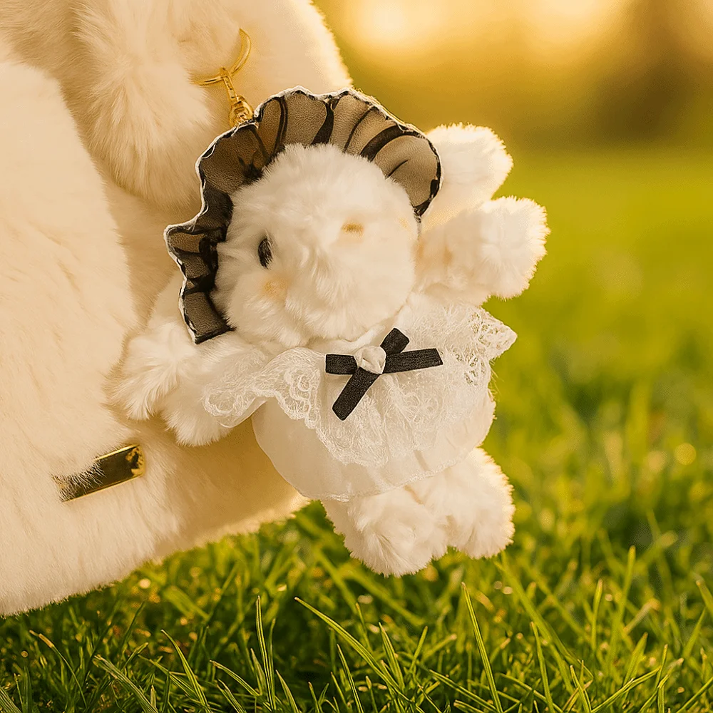 

Cute Design Plush Rabbit Keychain Adorable Decorative Plush Rabbit Doll Pendant Mini Size Kawaii Bunny Plush Keychain