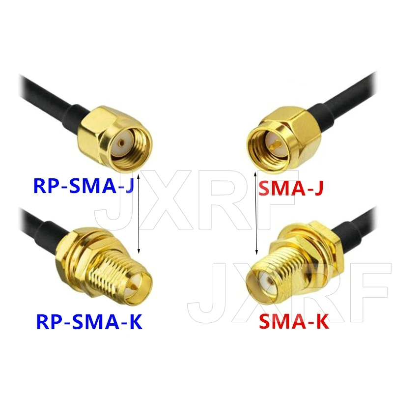 SMA Male RP SMA Male To RP SMA Male SMA Female RG174 Coaxial Cable Extension Cable Copper Feeder Wire For WIFI 3G 4G Antenna