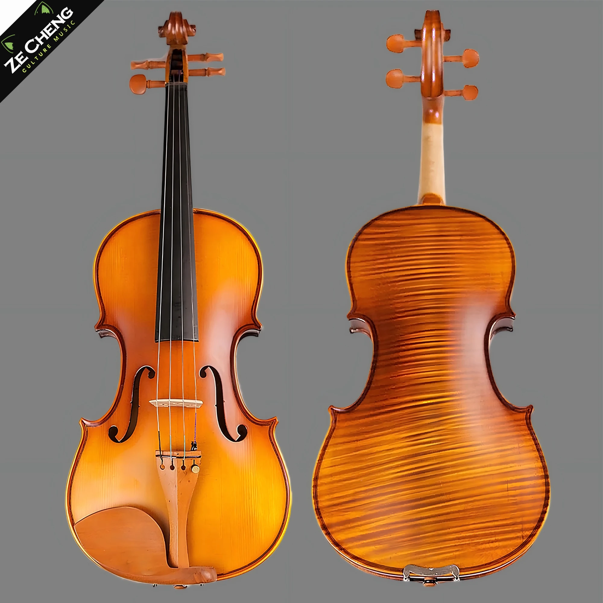 

Handmade Striped Single Back Maple Acoustic Violin 4/4