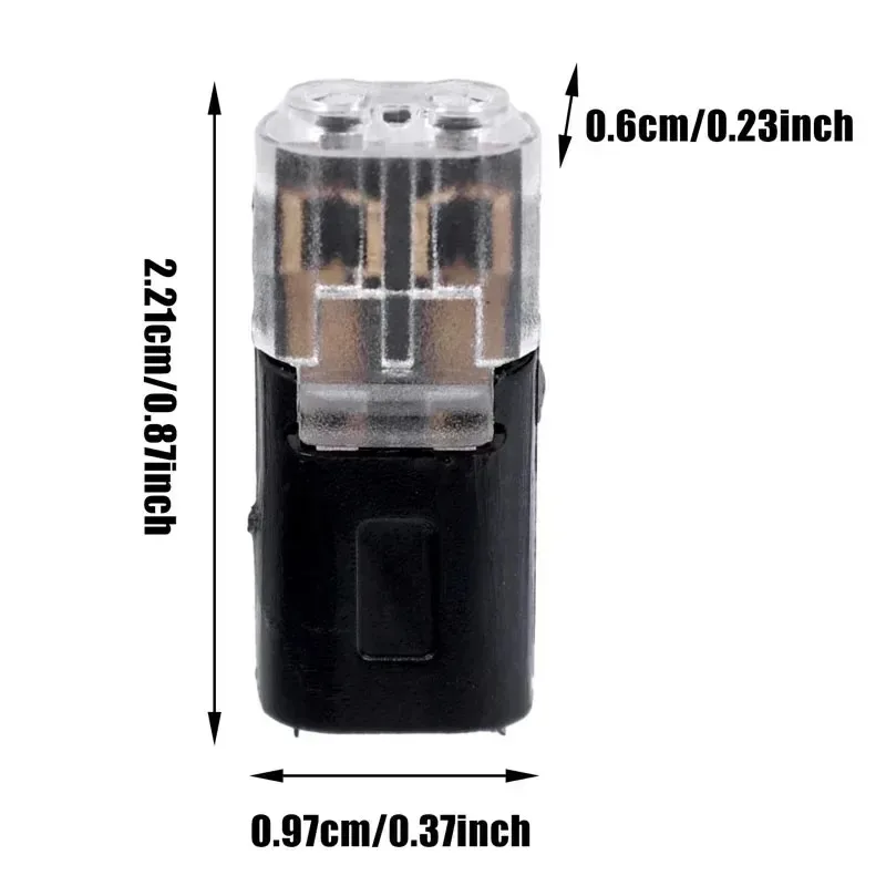 2핀 LED 와이어 커넥터 범용 컴팩트 와이어 터미널 무절단 퀵 스플라이스 플러그형 저전압 와이어 커넥터
