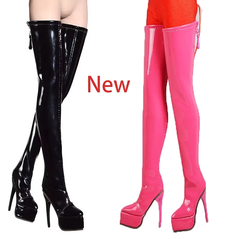 

Fashion 1/6 Scale Female Black High Heel Waterproof Platform Boots For 1/6 TBLeague Phicen UD Dolls 12"Action Figure Doll Shoes