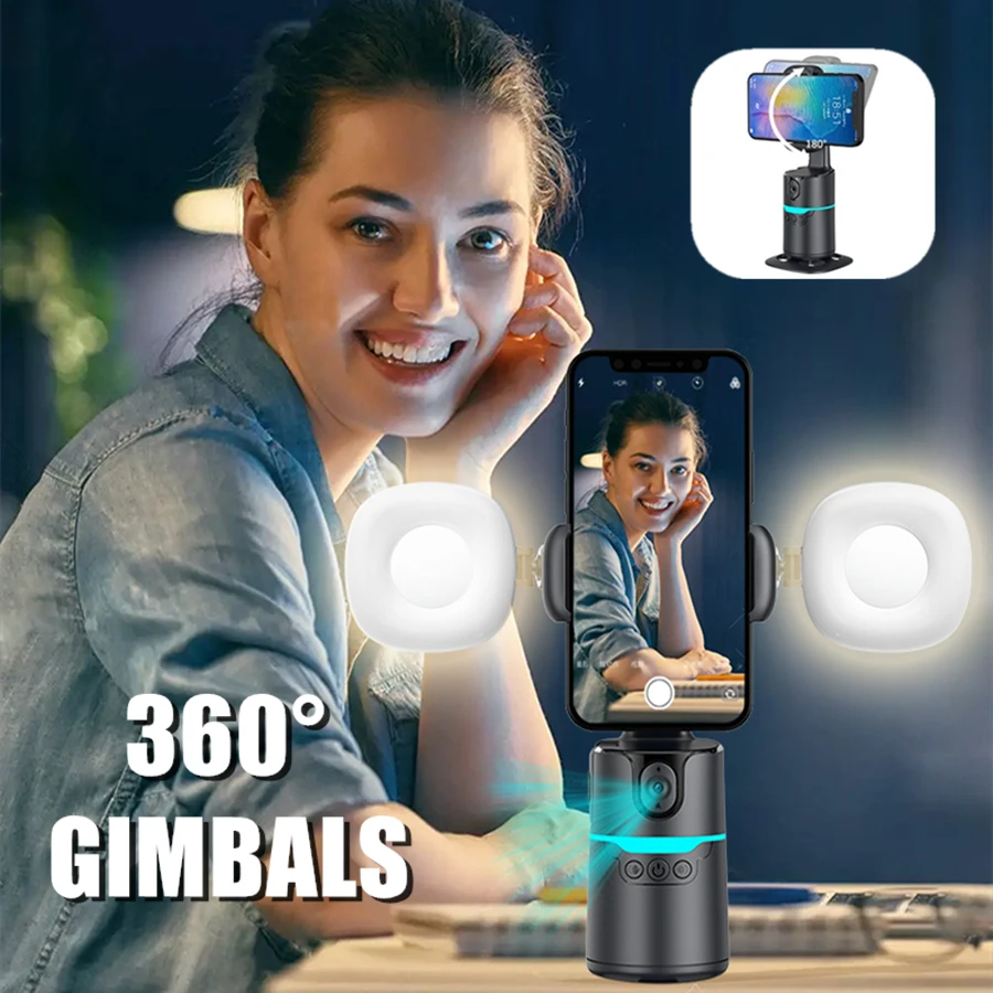 360°Rotation Tracking Gimbal AI Face Tracking Gesture Control Shooting Gimbals Photo Real Time Vlog Recorder For Xiaomi iPhone