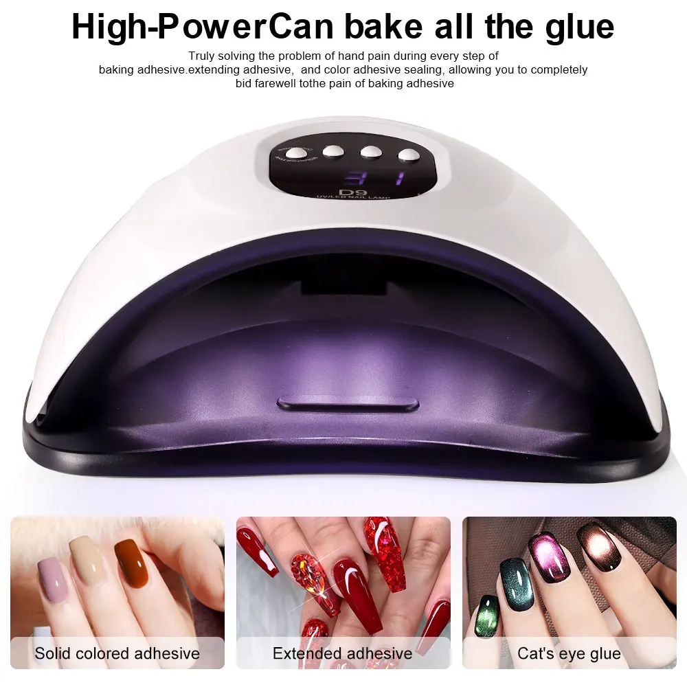 LED/UV Nail Art fototherapielamp met 57 LEDS Sneldrogend nagellicht hebben 3 timermodi LCD-scherm voor manicure salon en thuis