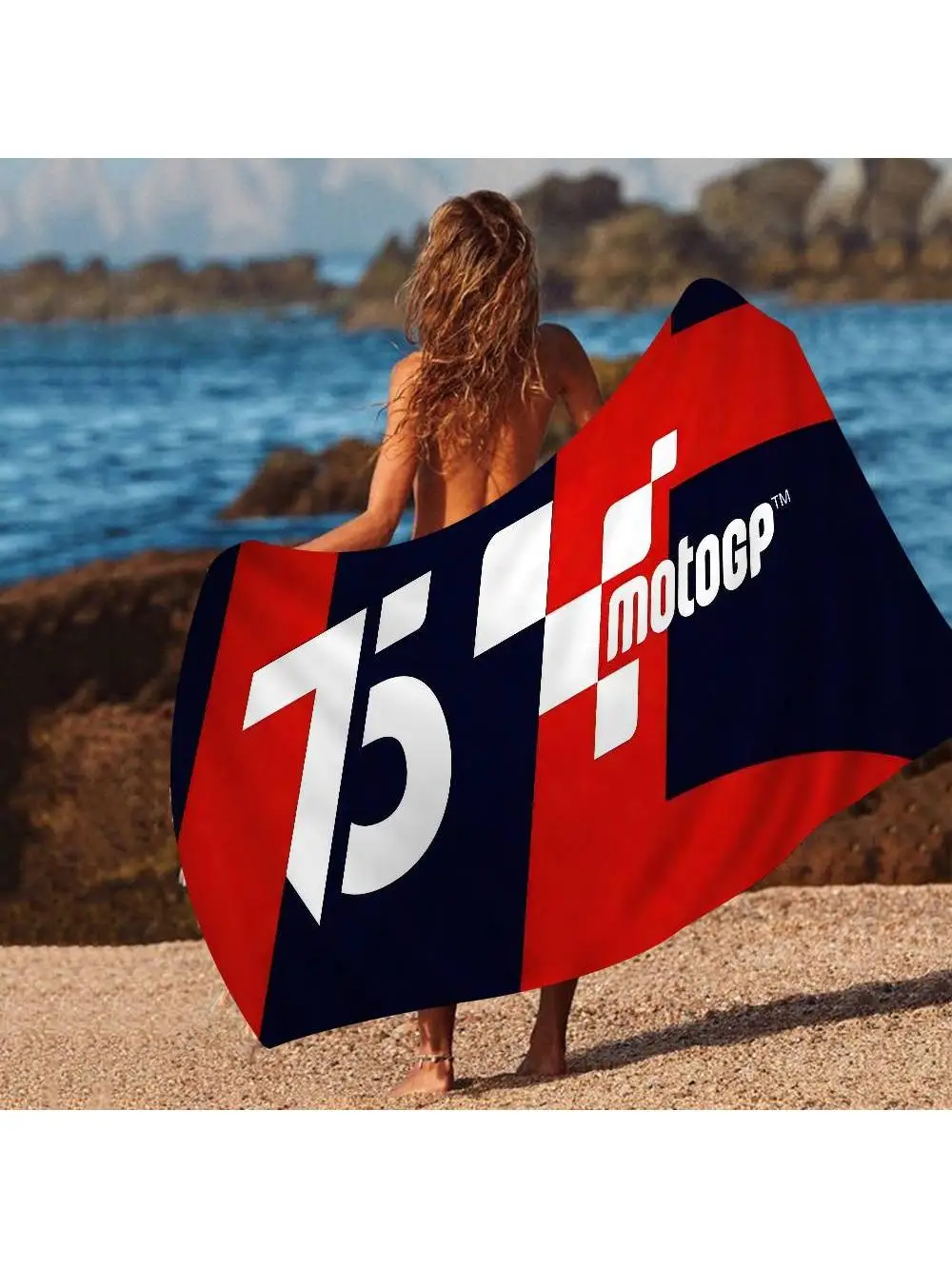 Serviette de plage Moto GP pour course de moto, serviettes de bain colorées pour fille, en microfibre, séchage rapide, sans sable, pour la plage, le yoga, le spa, la salle de sport, la piscine