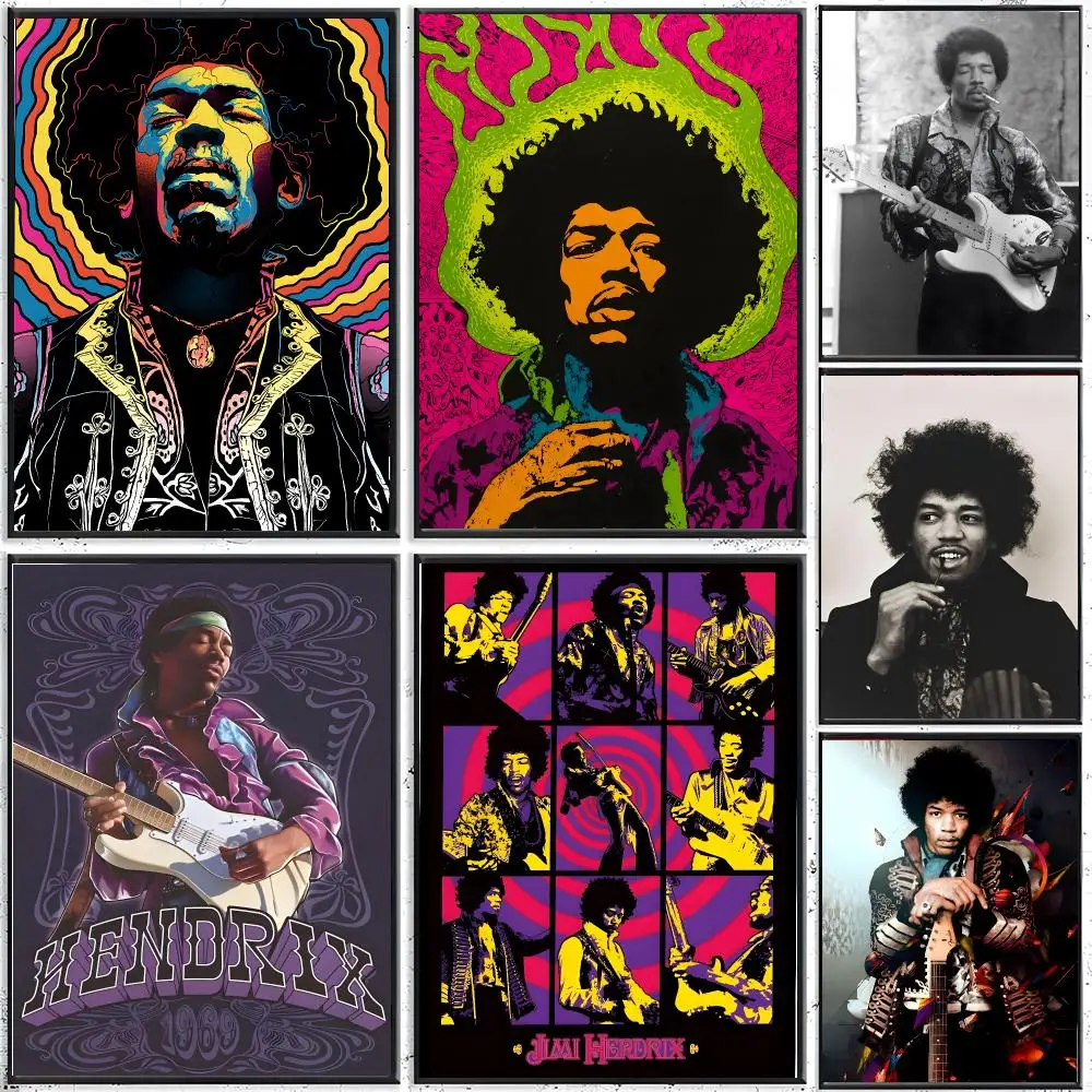 Legendary Rock Icon J-Jimi Hendrix Poster Modern Indoor Wall Decor & Aesthetic Home Space Design
