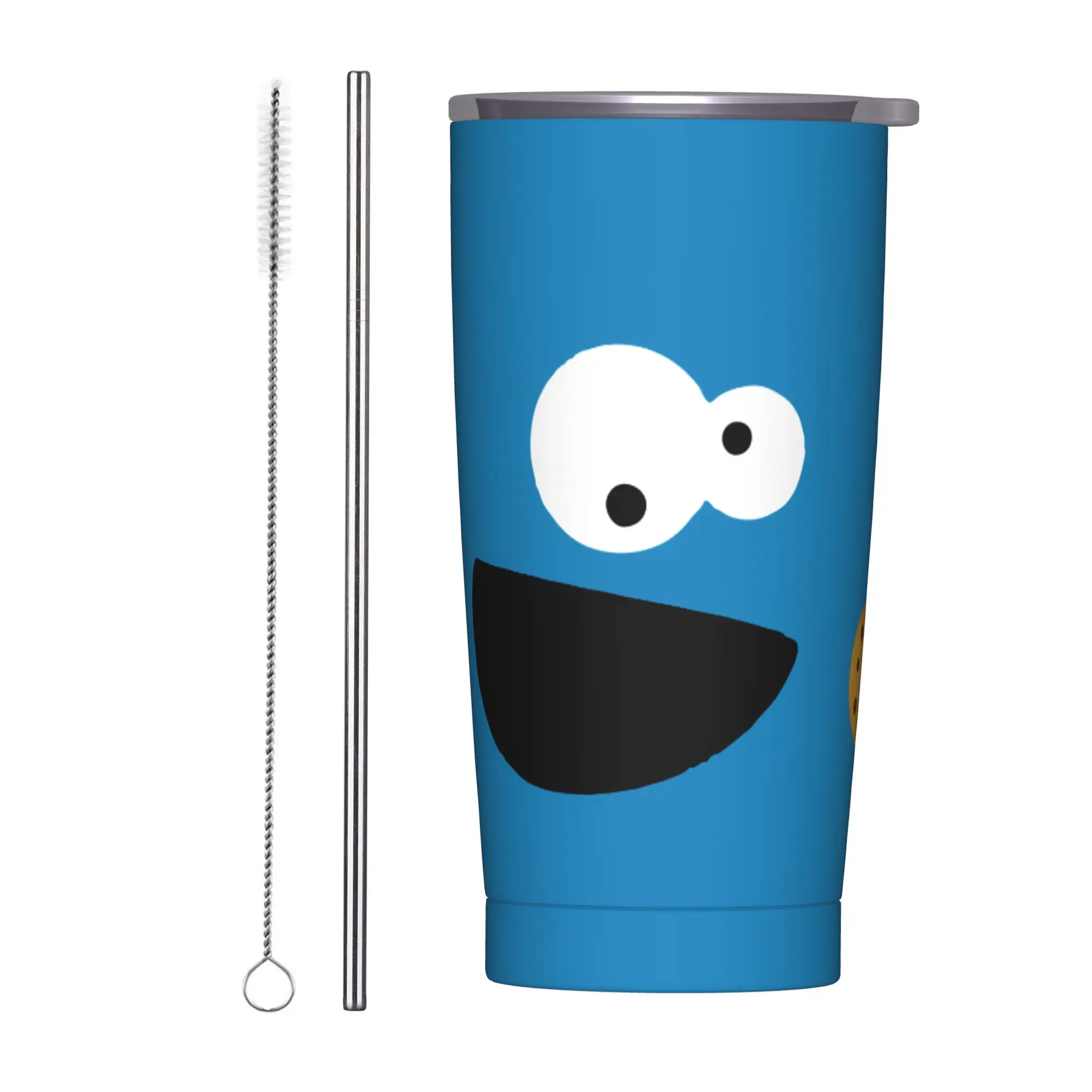 Cookies Monsters Tumbler Vacuum Insulated Cartoon Thermal Cup Stainless Steel Double Wall Mugs Hot Cold Drink