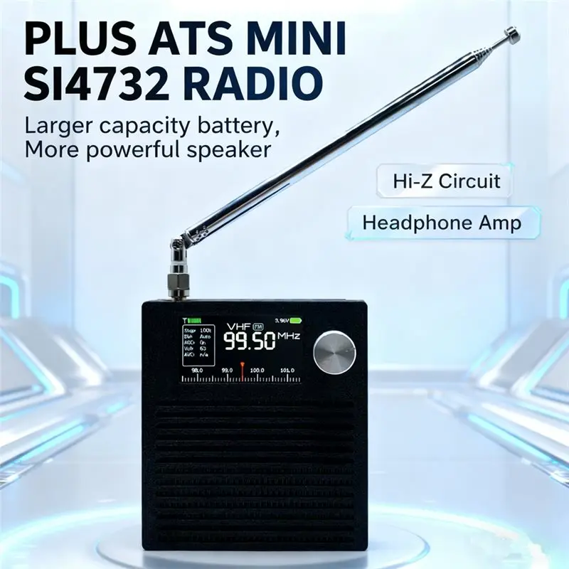 CABE-Hiz& Earphone Amplifier Circuit PLUS Version Of Upgrade ATS MINI SI4732 DSP Radio Reciever Receiver Featuring 3000Mah Batte view 3