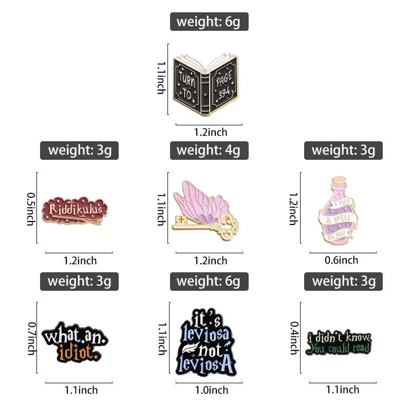 Magic Broom Enamel Pins My Broom is in The Shop Brooches Lapel Metal Badges Funny Jewelry Gift for Kids Friends Wholesale