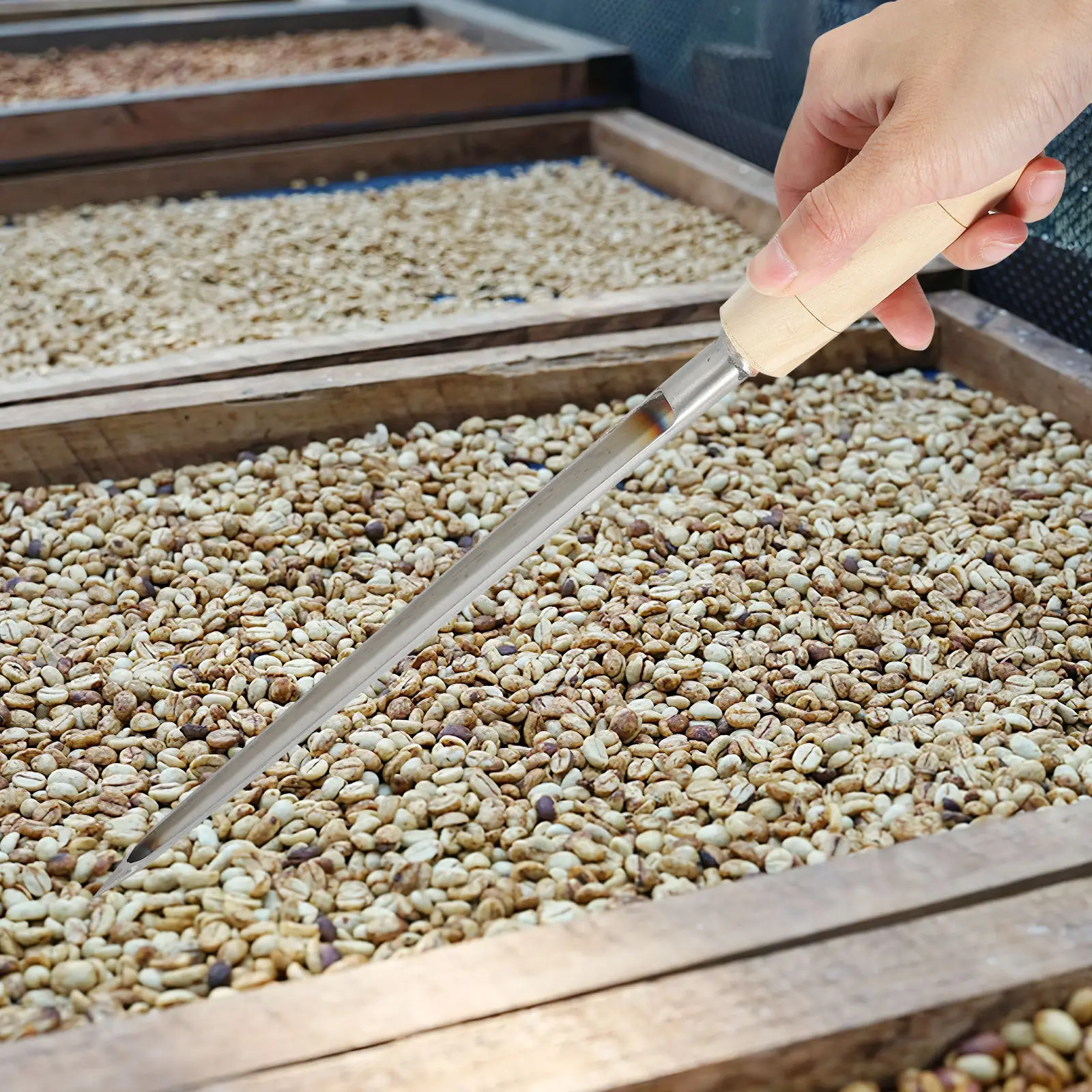 

Stainless Steel Grain Sampler 30cmx1 0cm Wood Handle Wheat Corn Rice Powder Farm Experiment Tools Agriculture Supply