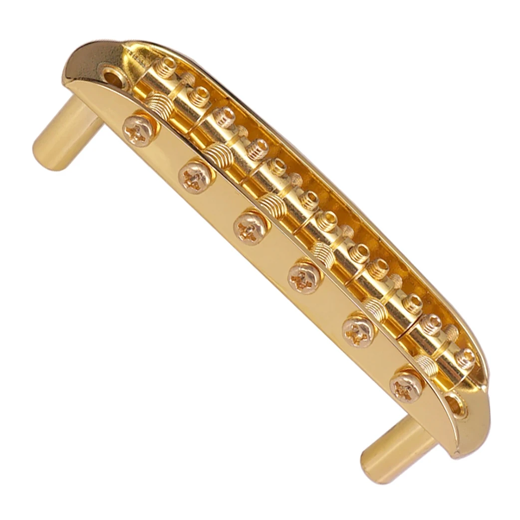 BVBV Guitar Saddle Bridge with Adjustable Barrel Saddles Zinc Alloy for Mustang Jaguar Jazzmaster Guitar Accessories,Silver
