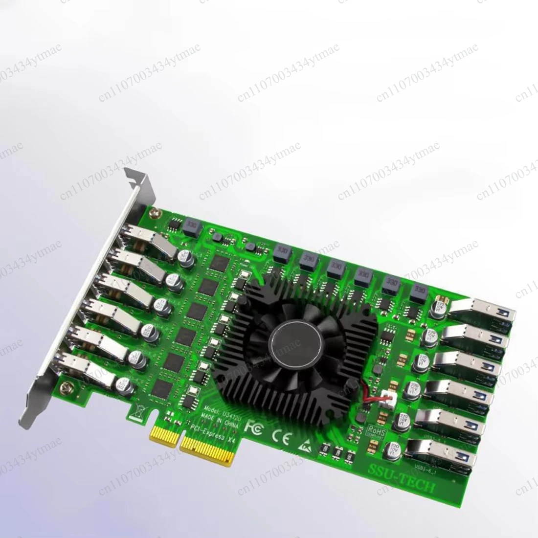 6Port 12Port USB3.0 PCI-E X4 Expansion Card PCIe to 19Pin Header Riser Adapter for Video Capture
