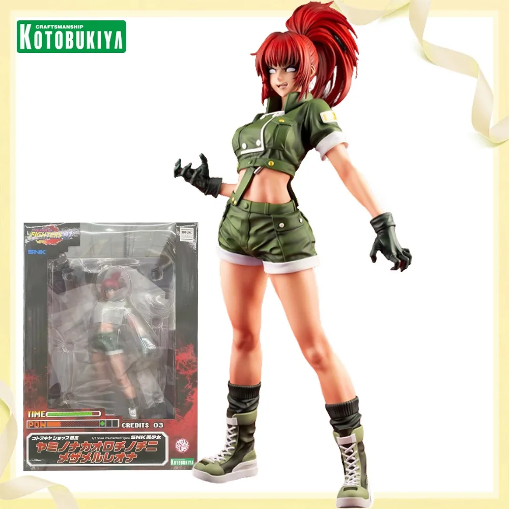 Figura de Anime Kotobukiya Leona Heidern 100% Original y Genuina en Stock, Modelo de Decoración, Personaje Coleccionable, Juguete, Regalo de Cumpleaños
