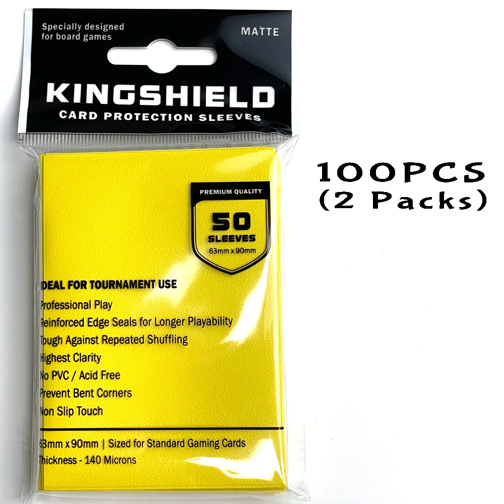 100PCS Matte Card Sleeves for YGO Trading Cards Tarot Protector Shield Yu Gi Oh Deck Cover TCG Japanese Size Sleeve 63x90mm