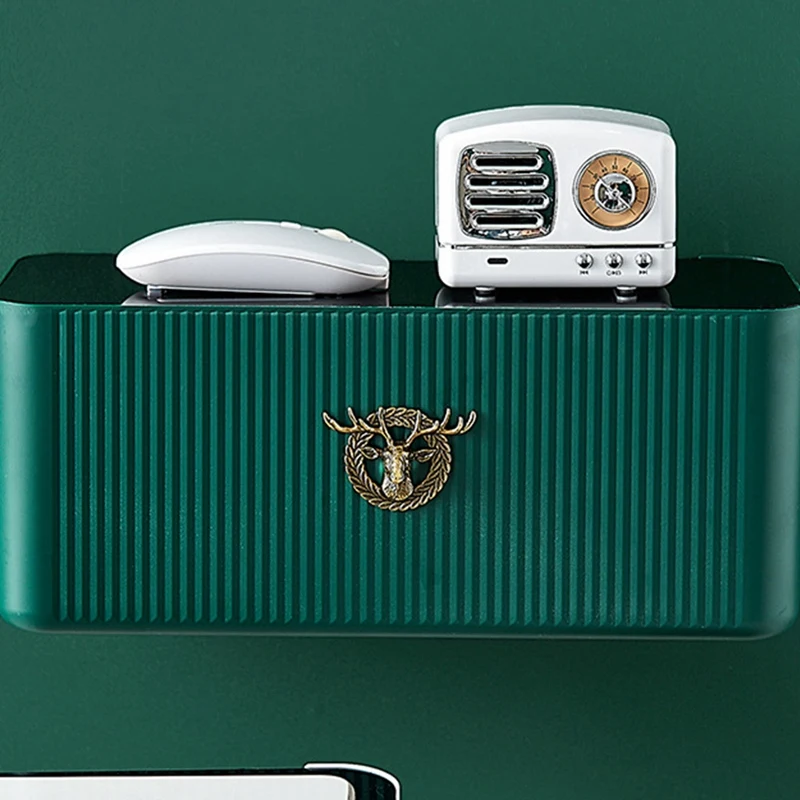 Elk Wire Cable Storage Case Organizer Box Socket Plug Wireless Wifi Router Board staffa per camera da letto domestica