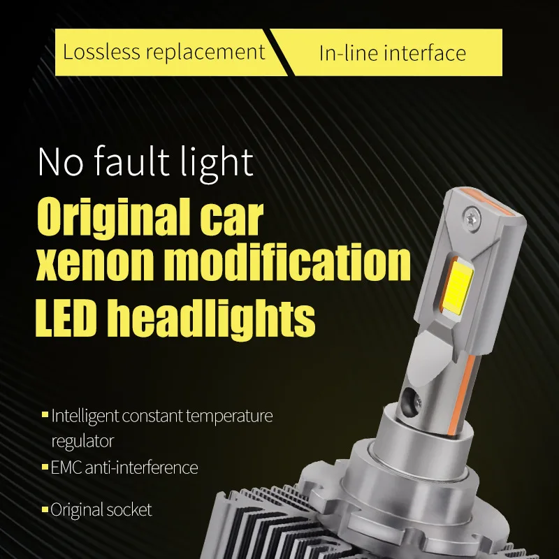 D1S D2S D3S D4S LED Car Headlight Bulbs External Driver Hi/Low Beam Super Bright Focus Auto Front Lamp Retrofit 12V 20000LM