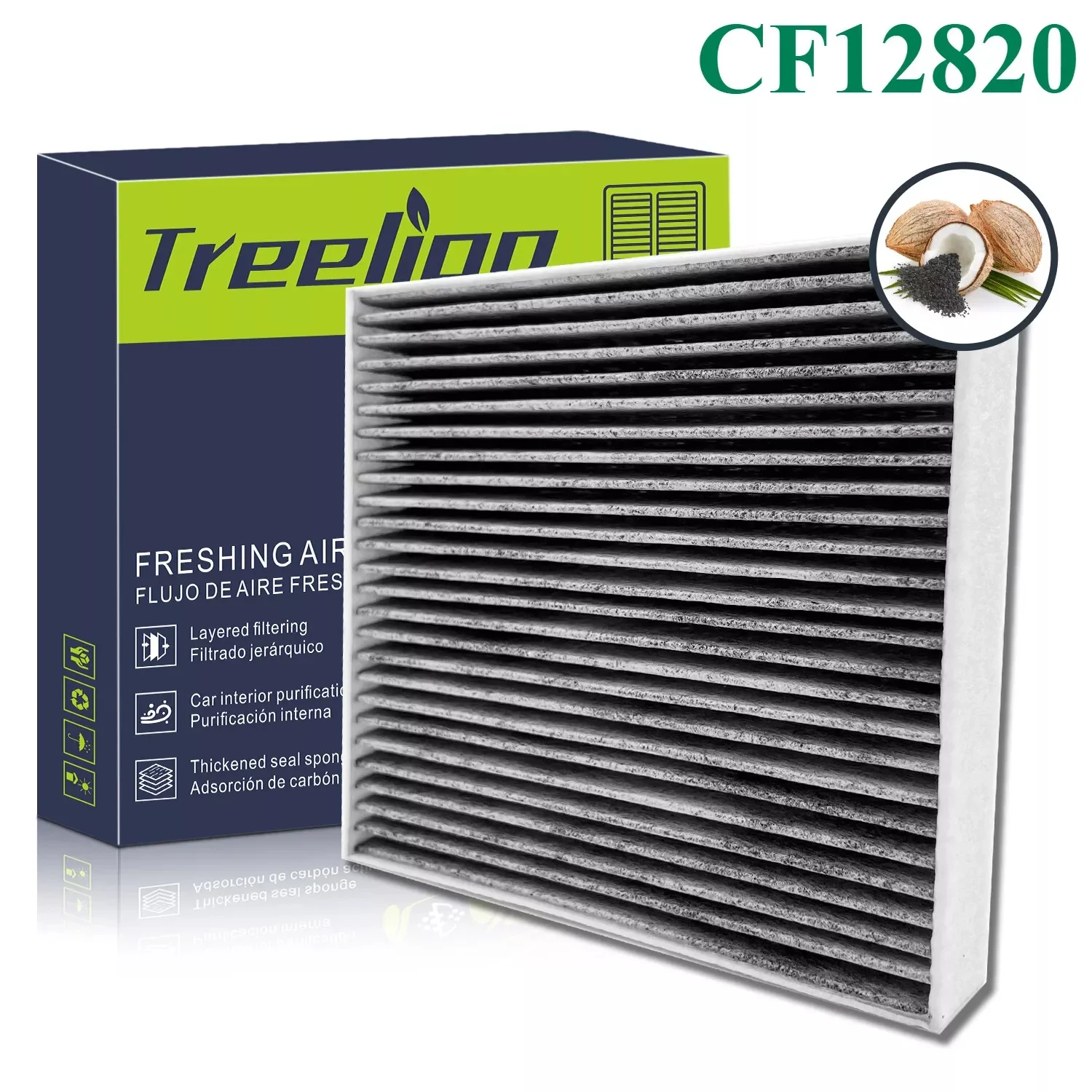 

Treeligo CF12820 Activated Cabin Air Filter Activated Carbon For GENESIS /For HYUNDAI/For KIA EV6 EV9 K5 NIRO SORENTO SPORTAGE