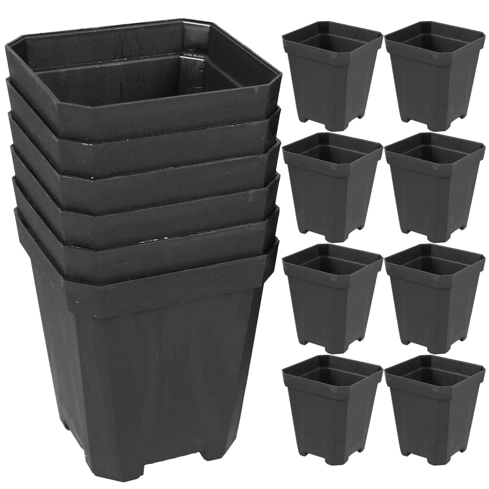 

20Pcs Plastic Nursery Pots for Flowers and Succulents Heavy Duty Planting Containers with Drainage Holes Indoor Outdoor Garden