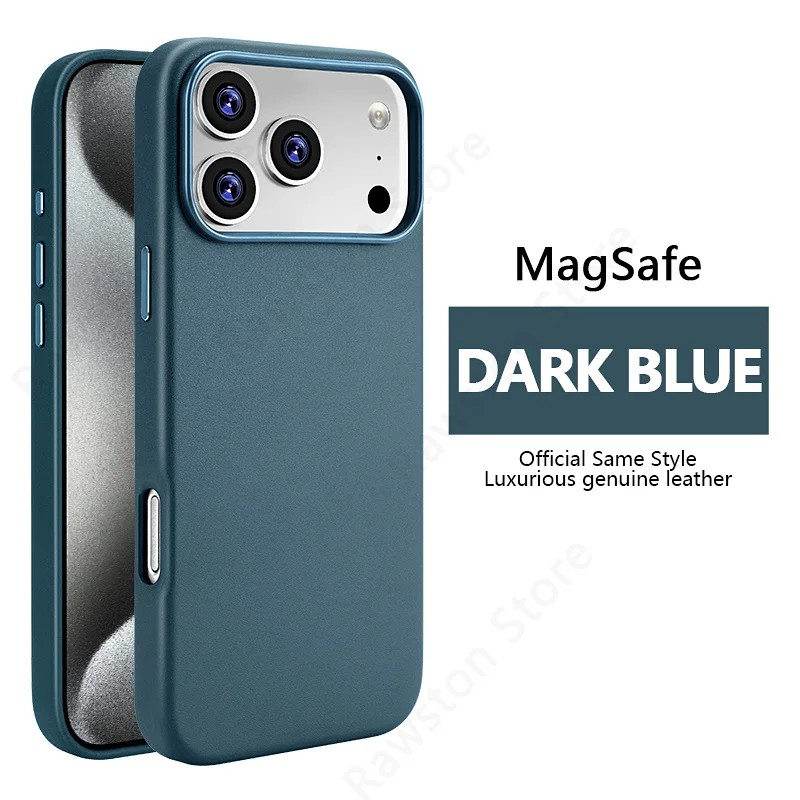 Offizielles Magnetisches Lederetui für Apple iPhone 17 Pro Max 16 13 12 14 15 Plus Original MagSafe für MagSafe Cover Zubehör