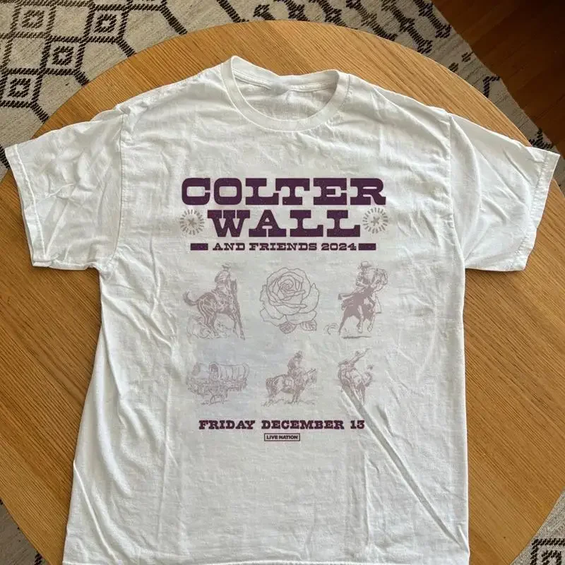 Colter Wall and Friends 2024 Music Tour T Shirt White S To 4XL UU530
