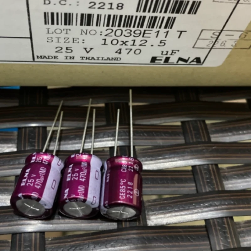 10PCS-100PCS  470UF 25V Japanese Ina ELNA Audio Capacitor 25V470UF 10 * 12 RA3 Purple Red Robe