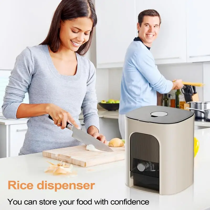 

Airtight Rice Dispenser Rice Organizer Rice Dispenser Rice Container With Lid Food Storage Organizer Grain Dispenser Rice Bucket