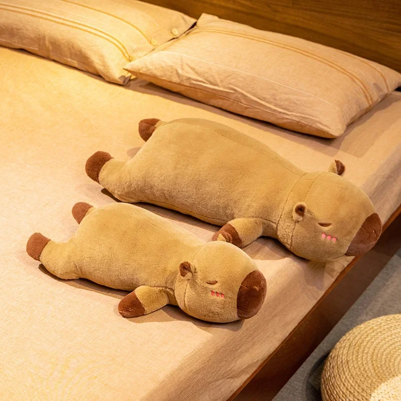 ตุ๊กตา Kawaii Capybara สัตว์ตุ๊กตาหมอนยาวเบาะนุ่มตุ๊กตาการ์ตูนของเล่นเบาะตกแต่งเด็กทารกของขวัญ