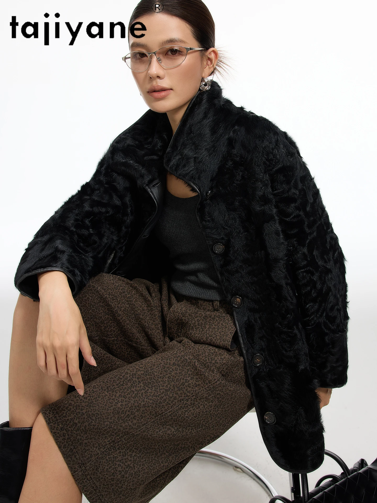 TAJIYANE Natuurlijke Xiaohu Wol Schapenvacht Bontjas Vrouw Stijlvolle Omkeerbare Jassen 2025 Warme Winter Outerwears Vrouwen Kleding 12.12