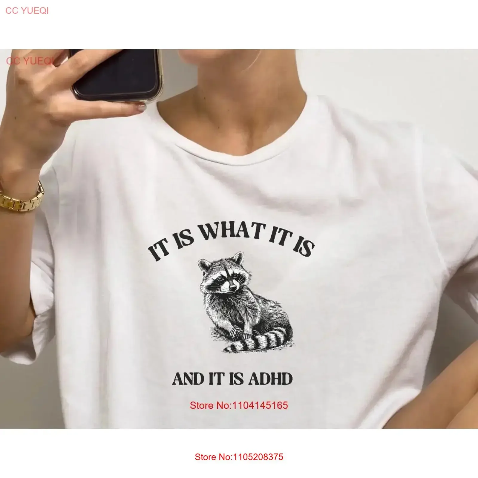 

ADHD Racoon T Shirt for Friend Burnout Funny Artsy Dopamine Friends vintage Washed Casual Stylish fashion Comfortable