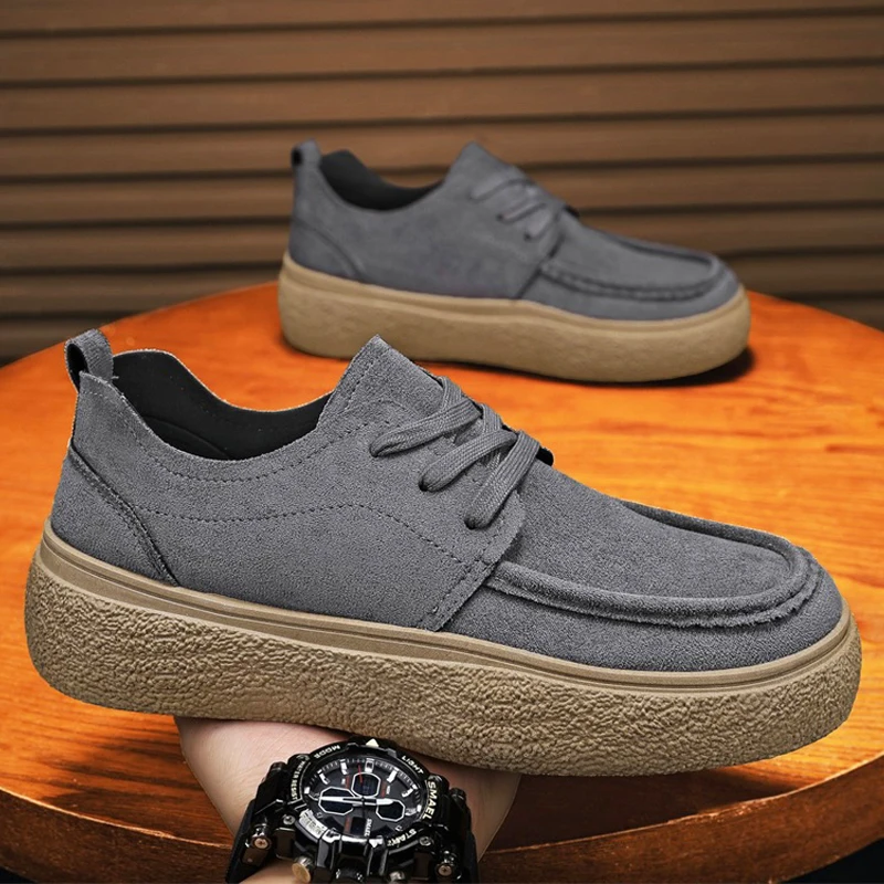 

Spring and Autumn New Casual Shoes Outdoor Fashion Versatile Thick Bottom Low Top Shoes Men's Comfortable Anti Slip Work Shoes