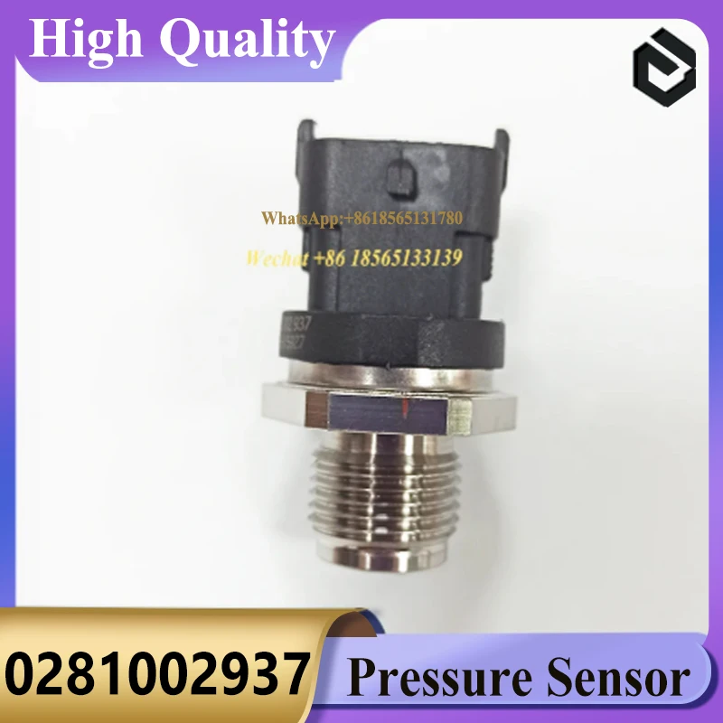 0281002937 Fuel Injection Rail Pressure Sensor for R210-9 Excavator Parts