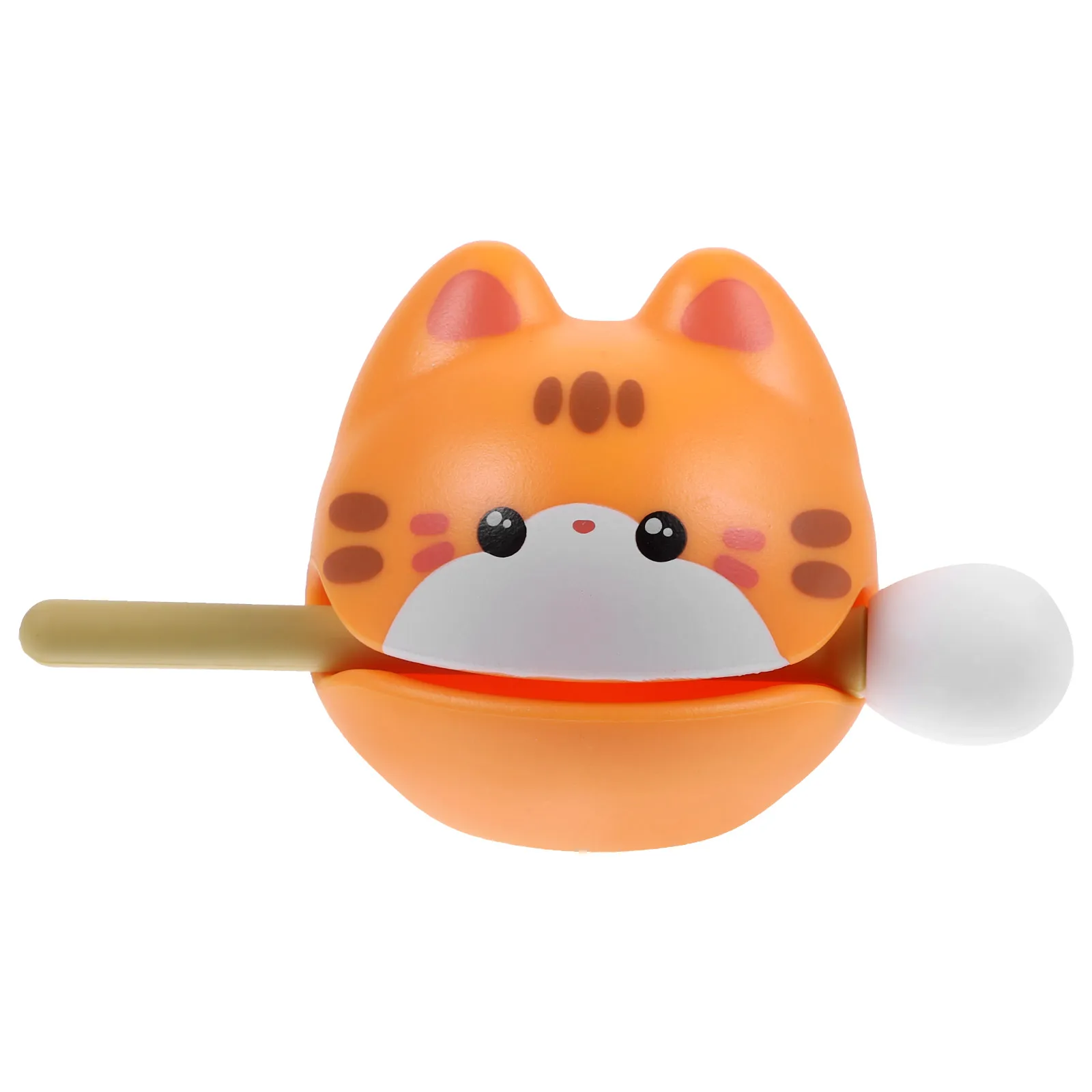 Automatic Small Wooden Fish for Indoor Cats Sensory Handle Castanet Musical Instrument