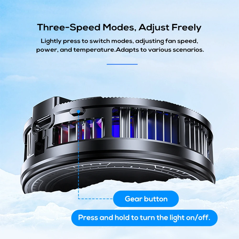 مبرد الهاتف المغناطيسي لأشباه الموصلات أضواء RGB شاشة ديجيتال مروحة التبريد مشعاع التجميد للألعاب اللوحية/البث المباشر #6