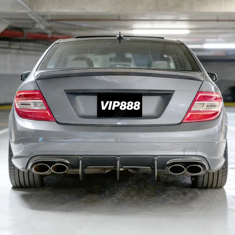 For Mercedes Benz C Class W204 C300 C63 2011 2012 2013 2014 Automobile Rear Bumper Diffuser Body Modification Kit view 4