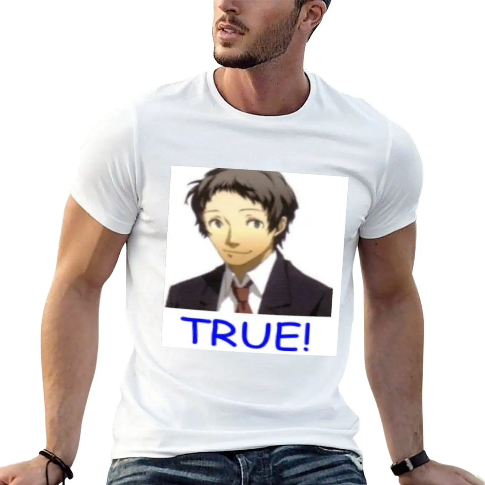 

New adachi true T-Shirt quick drying t-shirt graphics t shirt mens white t shirts