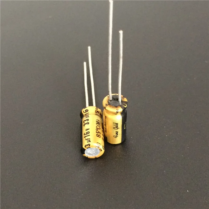 5pcs/50pcs 33uF 16V NICHICON FG(Fine Gold) 5x11mm 16V33uF Muse Top Grade Audio Capacitor HIFI DIY