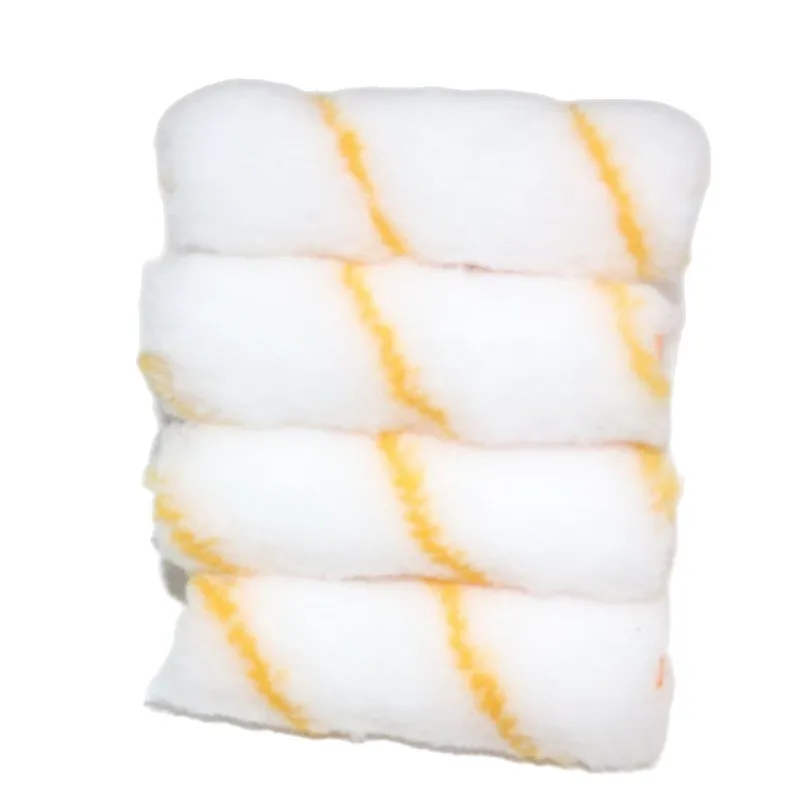10Pcs 4 Inch Paint Roller Brush Dense Bristle Latex Paint Rollers For Wall Cabinet Door Fence Home Painting Decoration