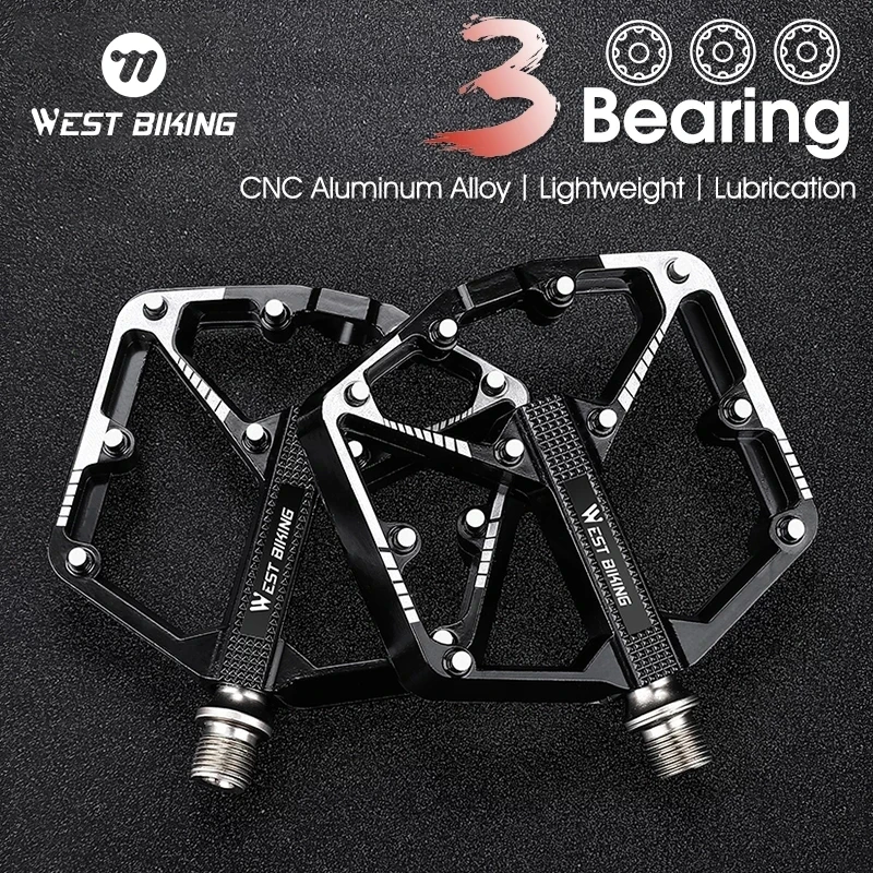 Ultralight 3 Bearings Pedal Bicycle Bike Pedal Anti-slip CNC BMX MTB Road Bike Pedal Cycling Aluminum Alloy Bike Accessories