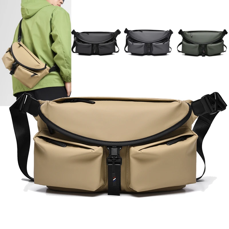 

Мужская сумка через плечо, стильная модная сумка-карго на одно плечо с несколькими карманами, большая вместительная дорожная сумка через плечо