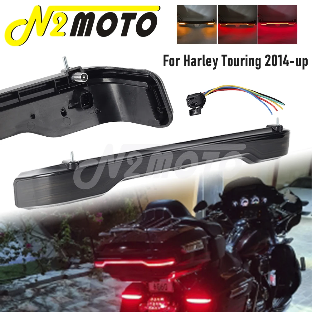 Tour Pack Trunk Wrap Around LED Brake Tail Light W/ Turn Signal Lamp For Harley Touring Road Tri Glide Ultra Limited FLHTCU 14+