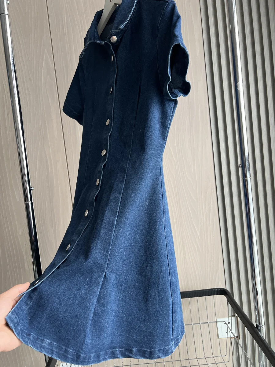 LIBIELIY Fall/Winter New Arrivals Women's Z1975 College Style Wide Pleated Denim Casual Mini Sleeveless Dress 3777223