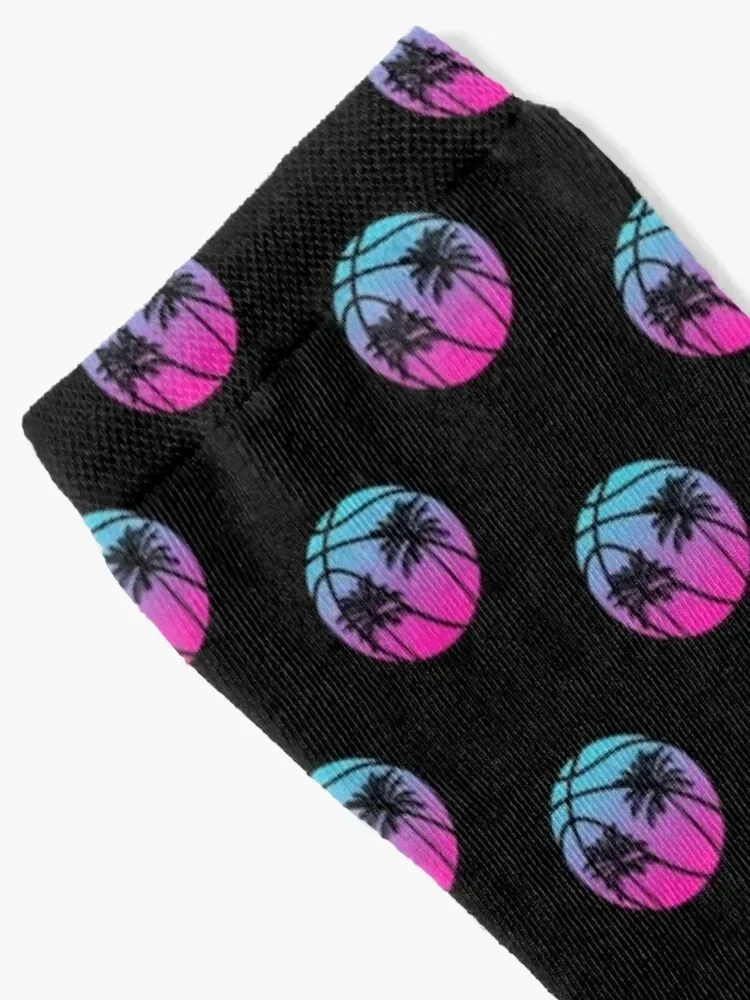 Miami Vice Basketball - Black Socks football colored designer Socks Ladies Men's